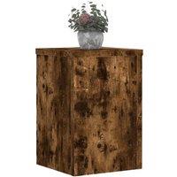 Berkfield Home Plant Stands 2 pcs Smoked Oak 25x25x35 cm Engineered Wood in Brown | Size: 25 x 25 x 35 cm