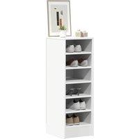 Berkfield Home Shoe Cabinet White 31.5x35x90 cm Engineered Wood