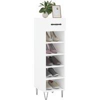 Berkfield Home Shoe Cabinet White 30x35x105 cm Engineered Wood | Size: 30 x 35 x 105 cm