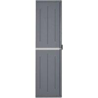 Berkfield Home Garden Storage Cabinet Grey 65x45x172 cm PP Rattan | Size: 65 x 45 x 172 cm