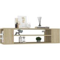 Berkfield Home Hanging TV Cabinet Sonoma Oak 100x30x26.5 cm Engineered Wood in Light Tan