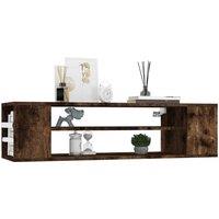 Berkfield Home Hanging TV Cabinet Smoked Oak 100x30x26.5 cm Engineered Wood in Brown
