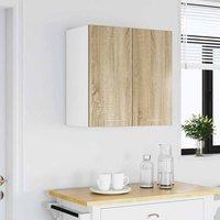 Berkfield Home Hanging Cabinet Lyon Sonoma Oak 60x31x60 cm Engineered Wood in Light Tan | Size: 60 x 31 x 60 cm