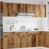 Berkfield Home Hanging Cabinet Lyon Old Wood 80x31x60 cm Engineered Wood in Brown | Size: 80 x 31 x 60 cm