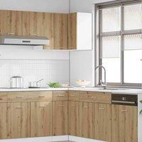 Berkfield Home Hanging Corner Cabinet Lyon Artisan Oak 57x57x60 cm Engineered Wood in Brown | Size: 57 x 57 x 60 cm