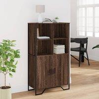 Berkfield Home Highboard Brown Oak 79.5x35.5x137.5 cm Engineered wood