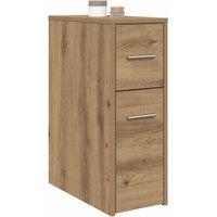 Berkfield Home Narrow Bathroom Cupboard with Wheels Artisian Oak Engineered Wood in Brown