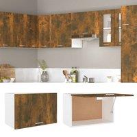 Berkfield Home Hanging Cabinet Smoked Oak 60x31x40 cm Engineered Wood in Brown | Size: 60 x 31 x 40 cm