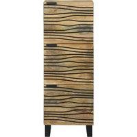 Berkfield Home Highboard - 40x33.5x110 cm Made from Solid Mango Wood in Brown