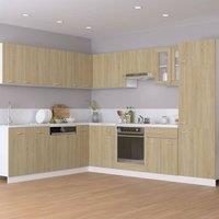 Berkfield Home Hanging Glass Cabinet Sonoma Oak 60x31x60 cm Engineered Wood in Light Brown | Size: 60 x 31 x 60 cm