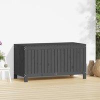 Berkfield Home Garden Storage Box Grey 121x55x64 cm Solid Wood Pine | Size: 121 x 55 x 64 cm