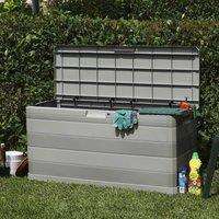 Berkfield Home Garden Storage Box Grey 117x45x56 cm | Size: 117 x 45 x 56 cm