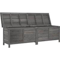 Berkfield Home Garden Storage Box Anthracite 198.5x50x56.5 cm Solid Wood Fir in Dark Grey