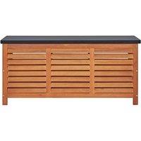 Berkfield Home Garden Storage Box 117x50x55 cm Solid Eucalyptus Wood in Brown | Size: 117 x 50 x 55 cm