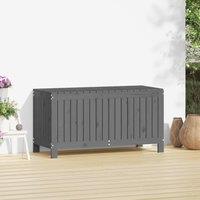 Berkfield Home Garden Storage Box Grey 115x49x60 cm Solid Wood Pine | Size: 115 x 49 x 60 cm