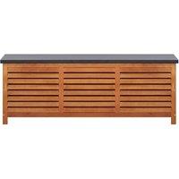 Berkfield Home Garden Storage Box 150x50x55 cm Solid Eucalyptus Wood in Brown | Size: 150 x 50 x 55 cm