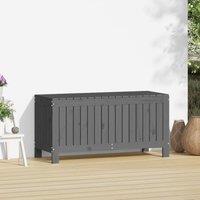 Berkfield Home Garden Storage Box Grey 108x42.5x54 cm Solid Wood Pine