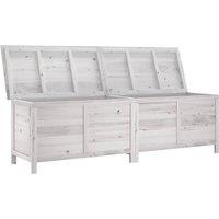 Berkfield Home Garden Storage Box White 198.5x50x56.5 cm Solid Wood Fir