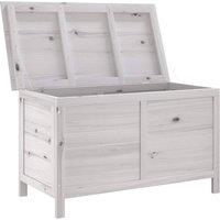 Berkfield Home Garden Storage Box White 99x49.5x58.5 cm Solid Wood Fir