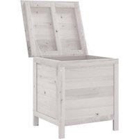 Berkfield Home Garden Storage Box White 50x49x56.5 cm Solid Wood Fir