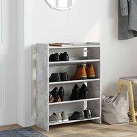 Berkfield Home Shoe Rack Concrete Grey 60x25x81 cm Engineered Wood | Size: 60 x 25 x 81 cm