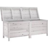 Berkfield Home Garden Storage Box White 150x50x56.5 cm Solid Wood Fir