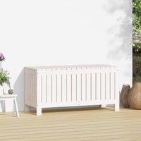Berkfield Home Garden Storage Box White 108x42.5x54 cm Solid Wood Pine