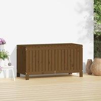 Berkfield Home Garden Storage Box Honey Brown 115x49x60 cm Solid Wood Pine | Size: 115 x 49 x 60 cm