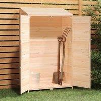 Berkfield Home Garden Shed 102x52x174.5 cm Solid Wood Fir in Light Tan