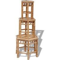 Berkfield Home Garden Stools 3 pcs Bamboo in Brown