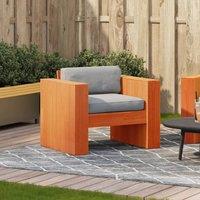 Berkfield Home Garden Sofa Wax Brown 79x60x62 cm Solid Wood Pine | Size: 79 x 60 x 62 cm