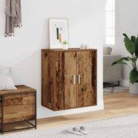 Berkfield Home Shoe Cabinet Old Wood 60x35x70 cm Engineered Wood in Brown | Size: 60 x 35 x 70 cm