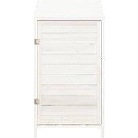 Berkfield Home Garden Shed White 55x52x112 cm Solid Wood Fir | Size: 55 x 52 x 112 cm