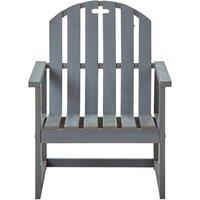 Berkfield Home Garden Sofa Chairs 2 pcs Grey Solid Acacia Wood