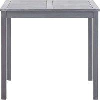 Berkfield Home Garden Table Grey 80x80x74 cm Solid Acacia Wood | Size: 80 x 80 x 74 cm