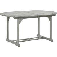 Berkfield Home Garden Table Grey 200x100x75 cm Solid Acacia Wood | Size: 200 x 100 x 75 cm