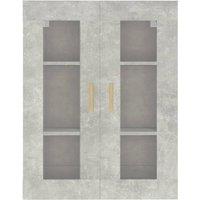 Berkfield Home Hanging Wall Cabinet Concrete Grey 69.5x34x90 cm