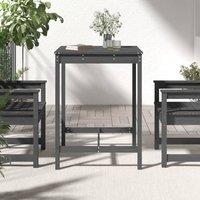 Berkfield Home Garden Table Grey 82.5x82.5x110 cm Solid Wood Pine