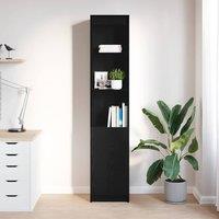 Berkfield Home Highboard Black Oak 37.5x35x180 cm Engineered Wood