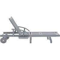 Berkfield Home Garden Sun Lounger Grey Solid Acacia Wood