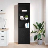 Berkfield Home Highboard Black Oak 50x35x180 cm Engineered Wood | Size: 50 x 35 x 180 cm