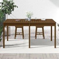 Berkfield Home Garden Table Honey Brown 159.5x82.5x76 cm Solid Wood Pine