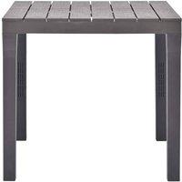 Berkfield Home Garden Table Mocca 78x78x72 cm Plastic in Grey | Size: 78 x 78 x 72 cm