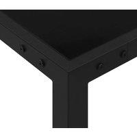 Berkfield Home Garden Table 130x130x72 cm Black Steel & Glass | Size: 130 x 130 x 72 cm