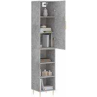 Berkfield Home Highboard Concrete Grey 34.5x34x180 cm Engineered Wood