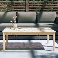 Berkfield Home Garden Table 121x82.5x45 cm Solid Wood Pine in Light Tan