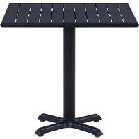 Berkfield Home Garden Table Black 80x80x75 cm | Size: 80 x 80 x 75 cm
