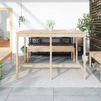 Berkfield Home Garden Table 159.5x82.5x110 cm Solid Wood Pine in Light Tan