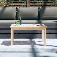 Berkfield Home Garden Table 82.5x50.5x45 cm Solid Wood Pine in Light Tan
