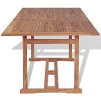 Berkfield Home Garden Table 180x90x75 cm Solid Teak Wood in Brown | Size: 180 x 90 x 75 cm